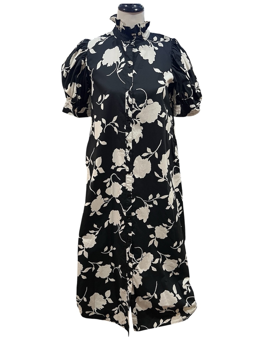 Tuckernuck Hyacinth House Black & White Floral Louisa Dress Size Small - Picture 2 of 8